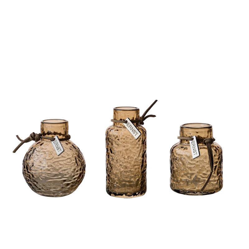 Vase 3-er Set, Amber