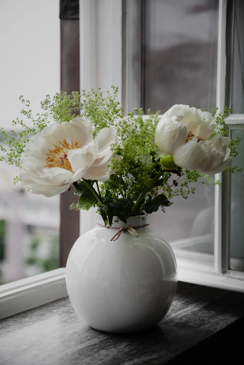 Vase Keramik Weiß, 13 cm von ERNST