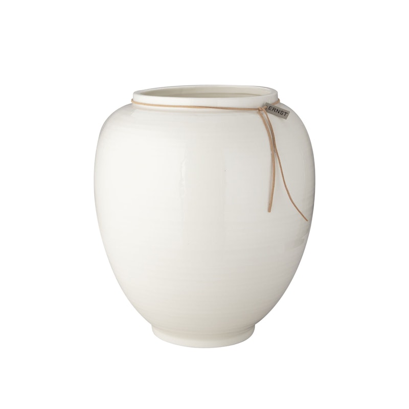 Vase H28 cm, Weiß glasiert