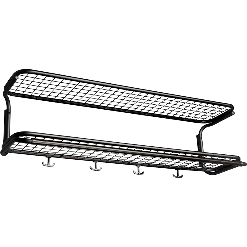 Classic 650 Hutablage Doppelt Schwarz / Schwarz, 80 cm