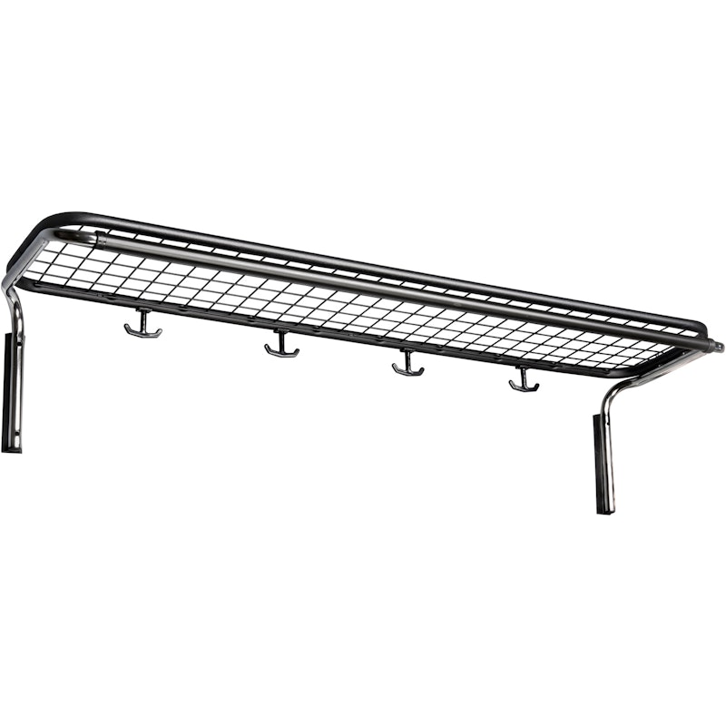 Classic 651 Hutablage Schlicht Schwarz / Chrom, 100 cm