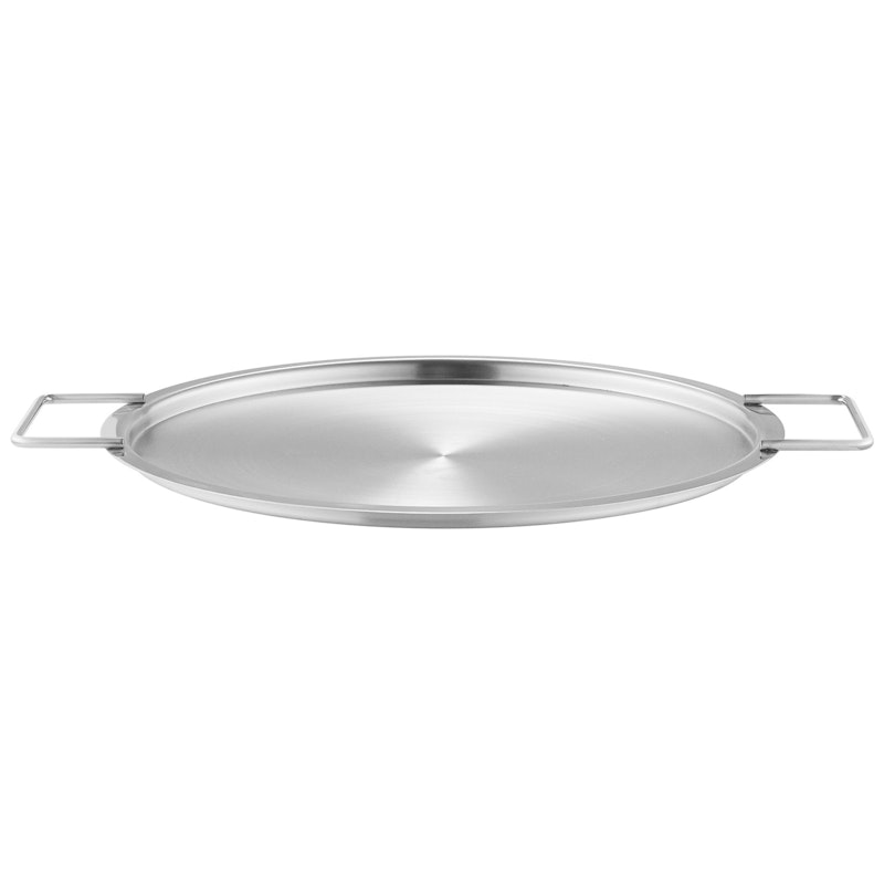 Deckel Mit 2 Henkeln Gebürsteter Stahl, 28 cm