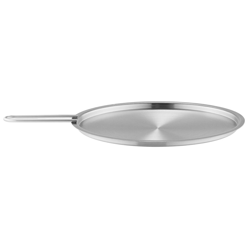 Deckel Mit Griff Gebürsteter Stahl, 24 cm