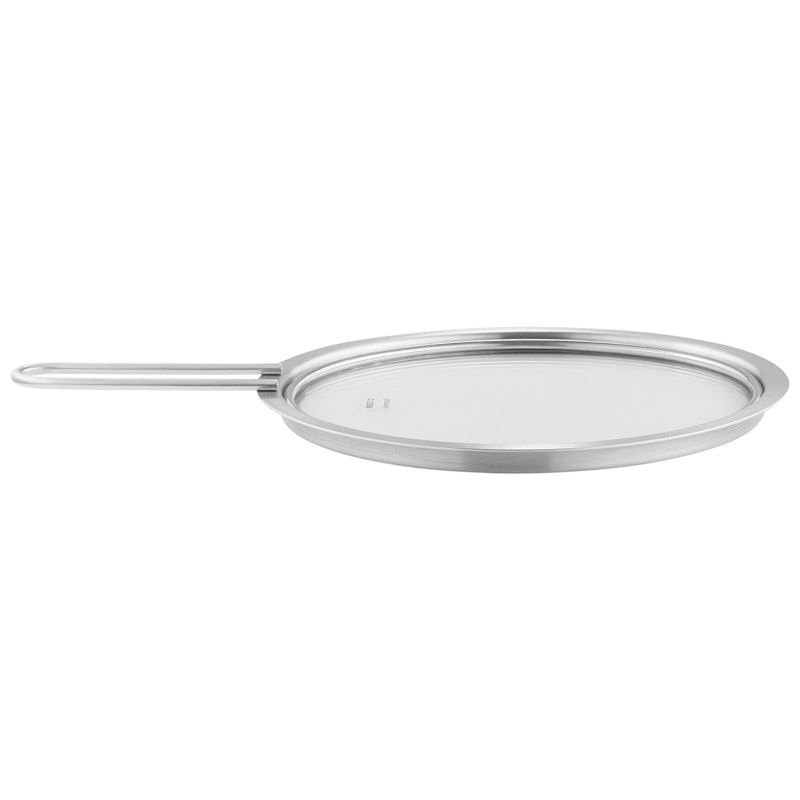 Glasdeckel Gebürsteter Stahl, 20 cm