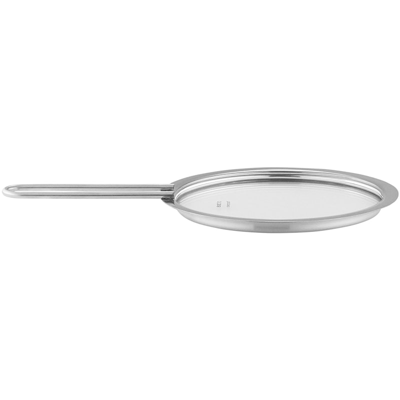 Glasdeckel Gebürsteter Stahl, 13 cm