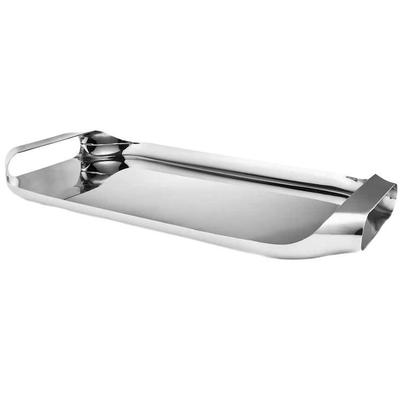 Servierplatte 25x43 cm, Polished Steel
