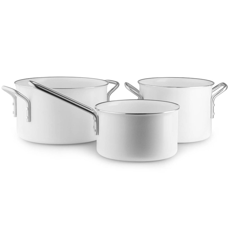 White Line Topfset 1,8 L / 2,5 L / 3,8 L, Weiß