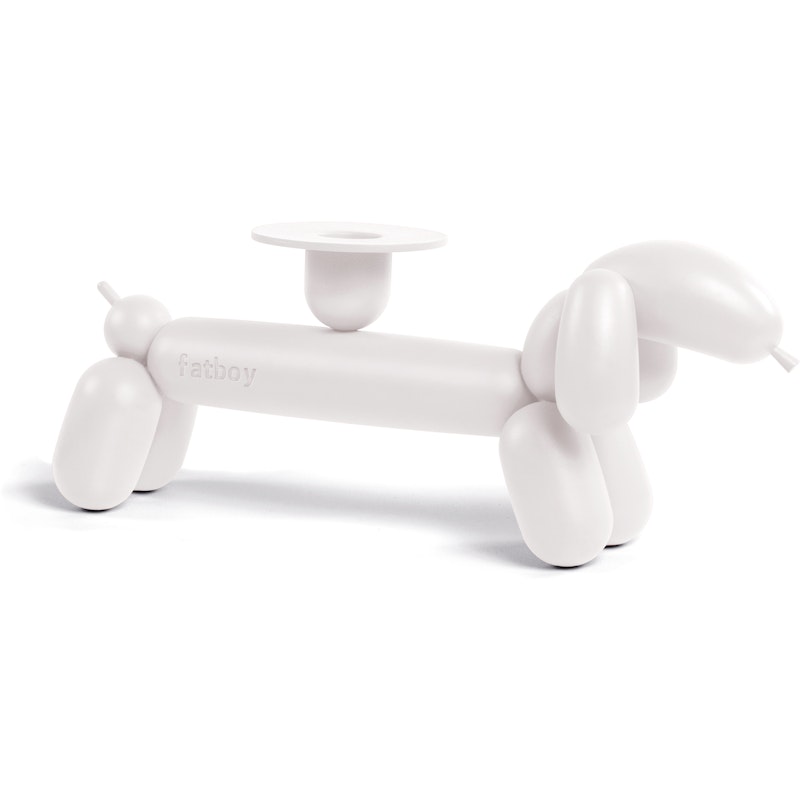 Can-Dog Candle Holder, White