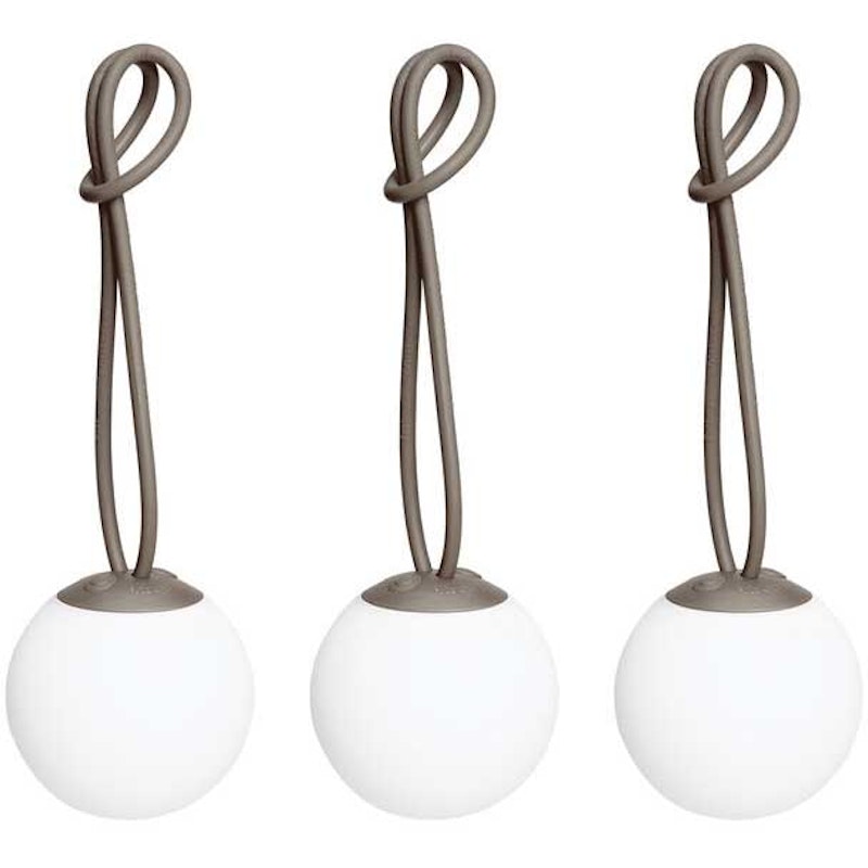 Bolleke Mini Tischlampe Tragbar 3-er Set, Taupe