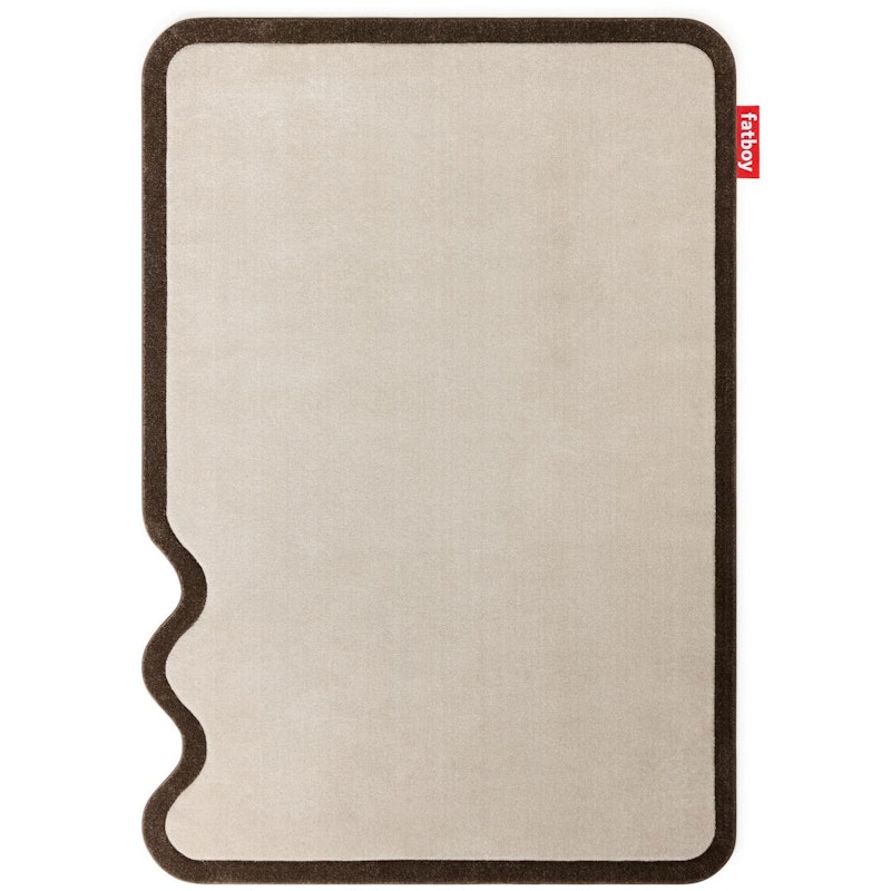 Grand Not Straight Teppich, Creme / Braun