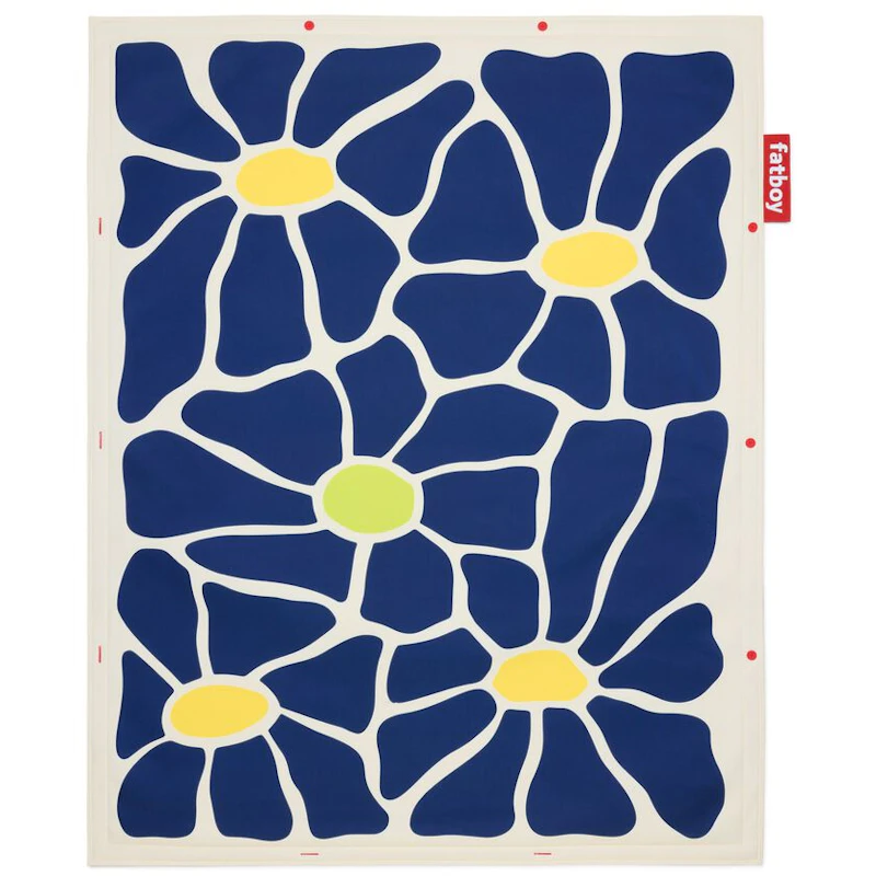 Flying Carpet Botanic Teppich, Navy / Creme
