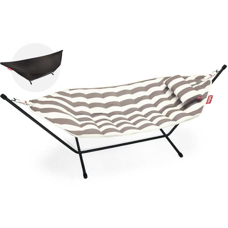Headdemock Superb Deluxe Hängematte, Schwarz / Stripe Cacao