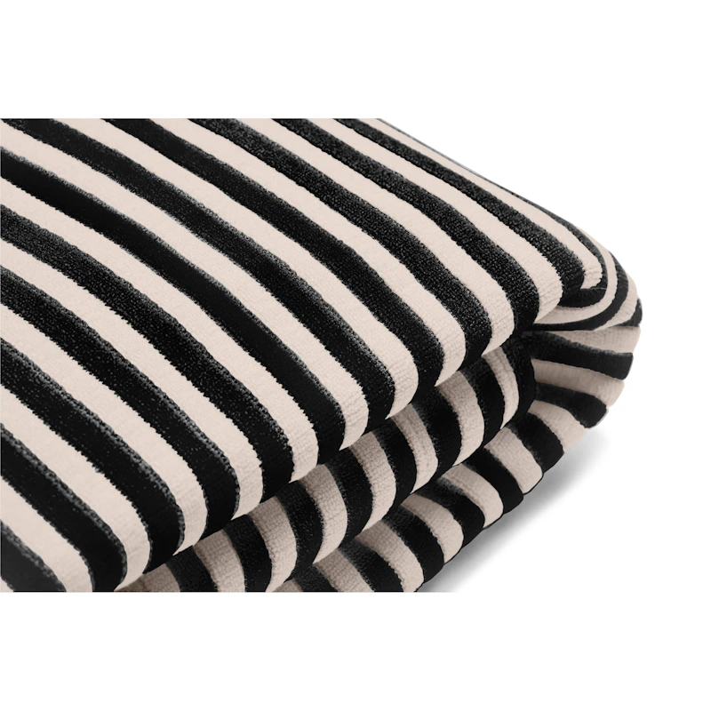 Original Slim Terry Bezug, Schwarz / Creme