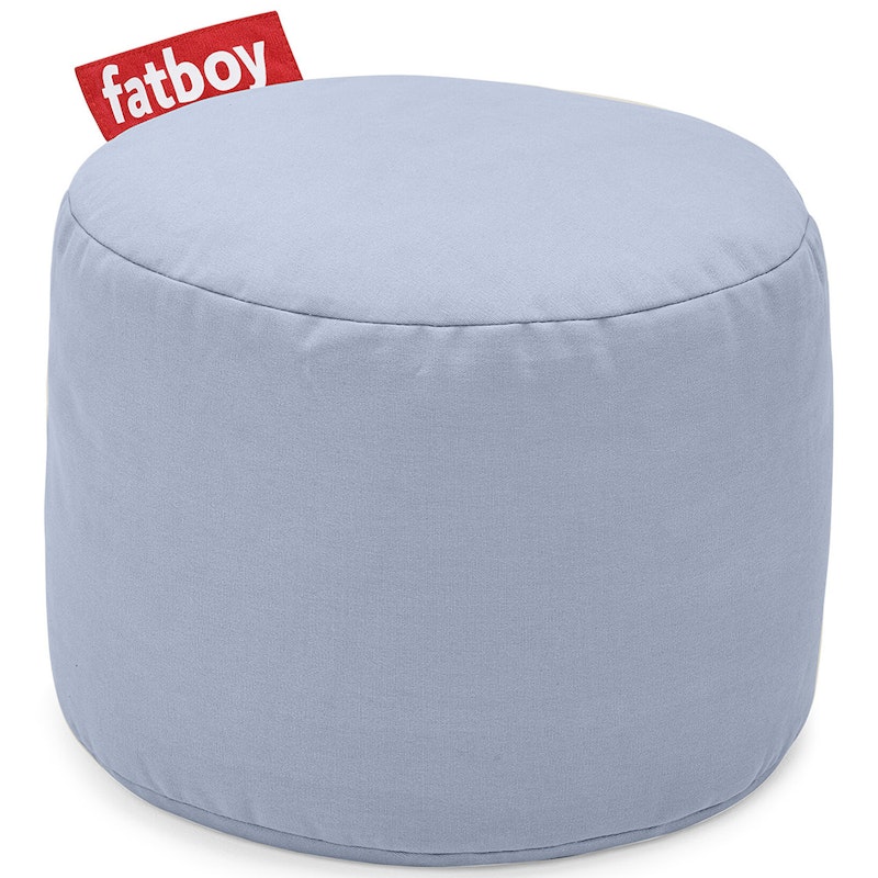 Point Stonewashed Pouf, Misty Blue