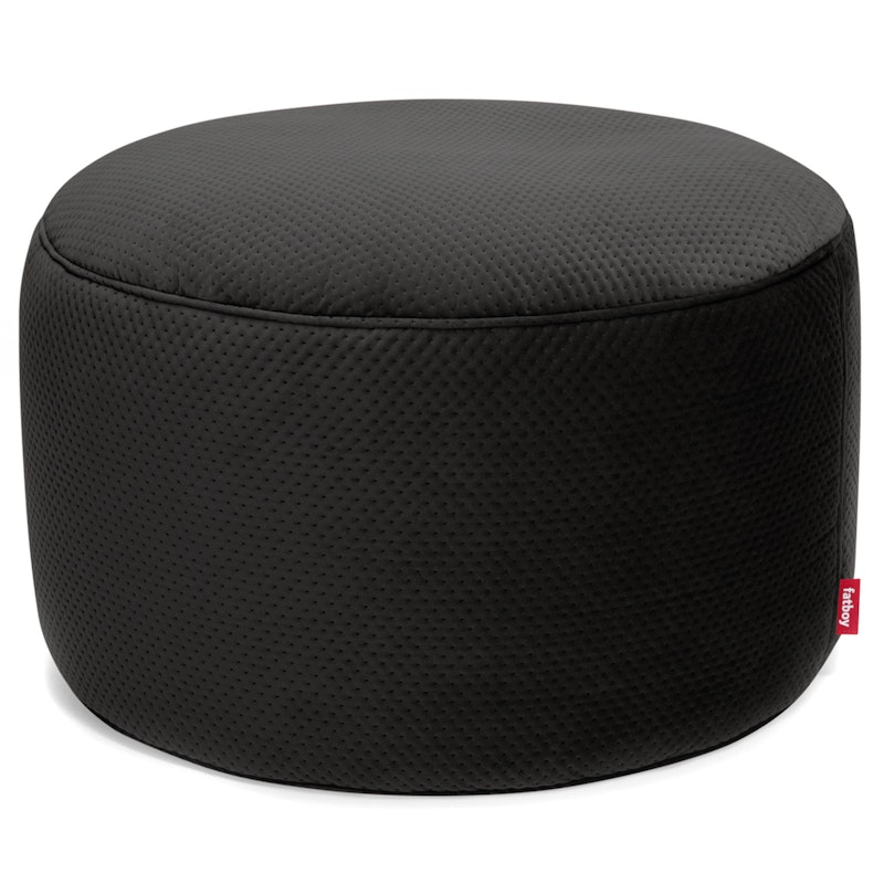 Recycled Point Royal Velvet Pouf Ø40 cm, Cave