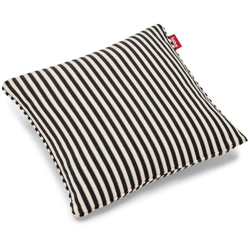 Terry Kissen 50x50 cm, Schwarz / Creme