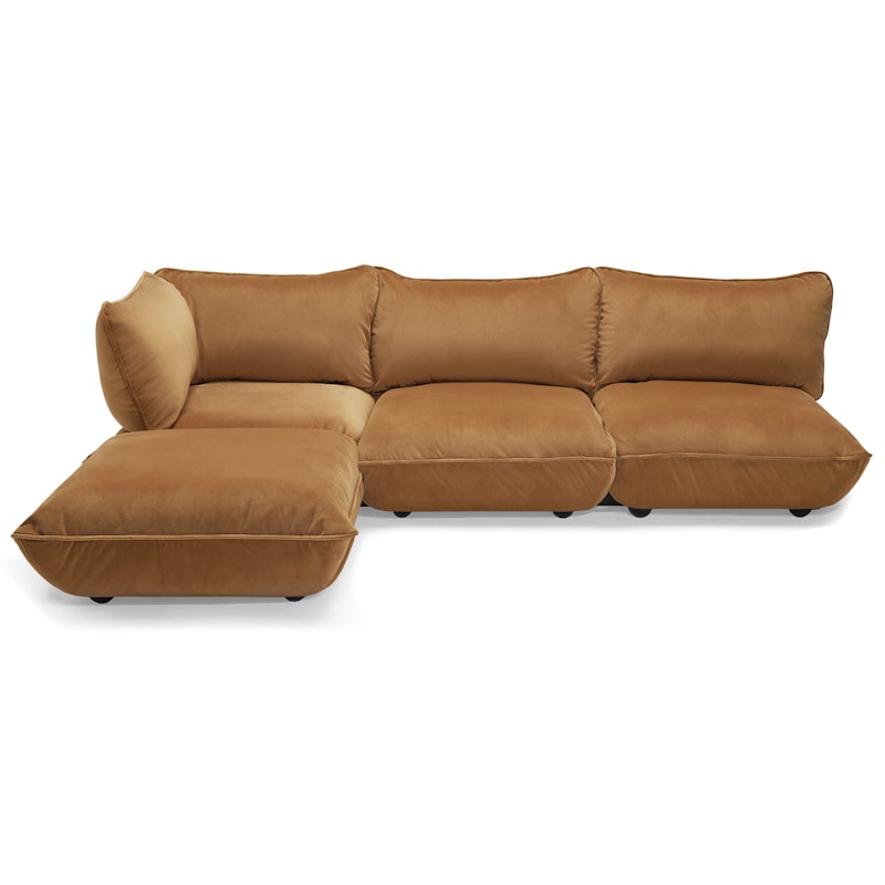 Sumo Ecksofa Samt, Almond