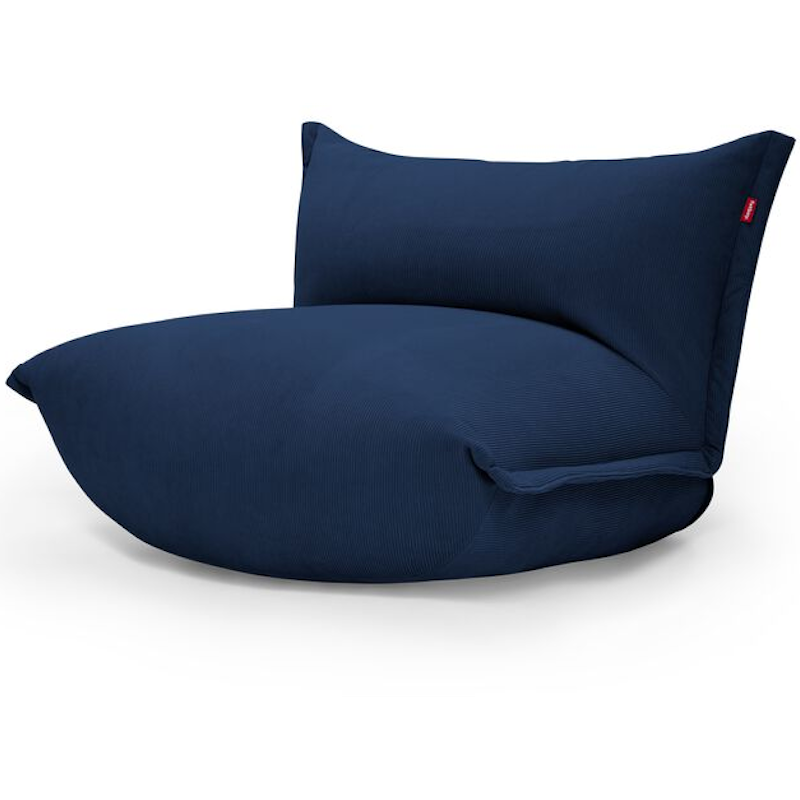 The BonBaron Slim Cord Recycled Loungesessel, Deep Blue