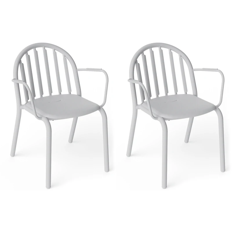 Fred's Lehnstuhl 2-er Set, Hellgrau