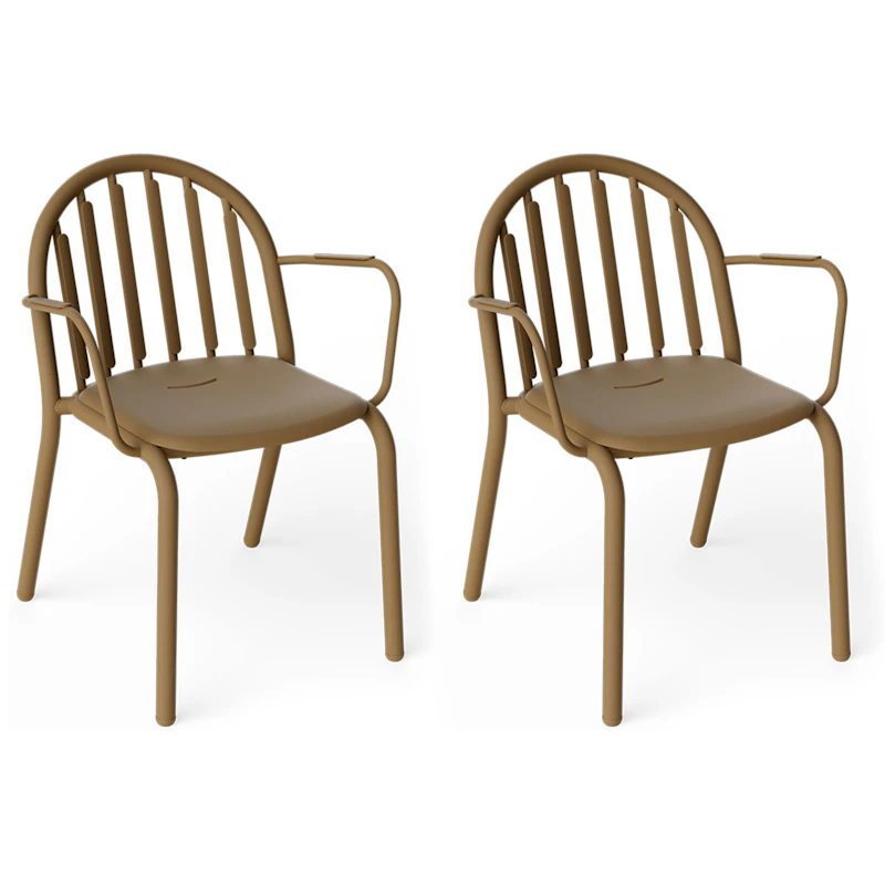 Fred's Lehnstuhl 2-er Set, Mochaccino