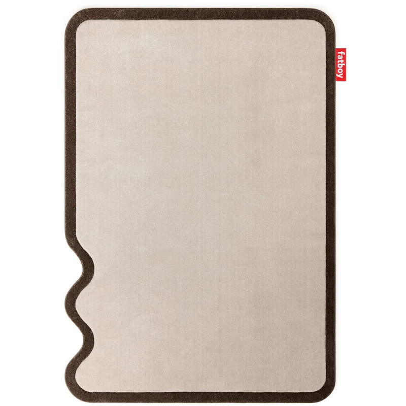 Grand Not Straight Teppich, Creme / Braun
