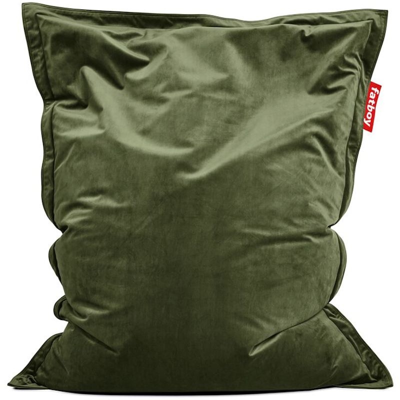 Original Slim Velvet Recycled Sitzsack, Deep Green