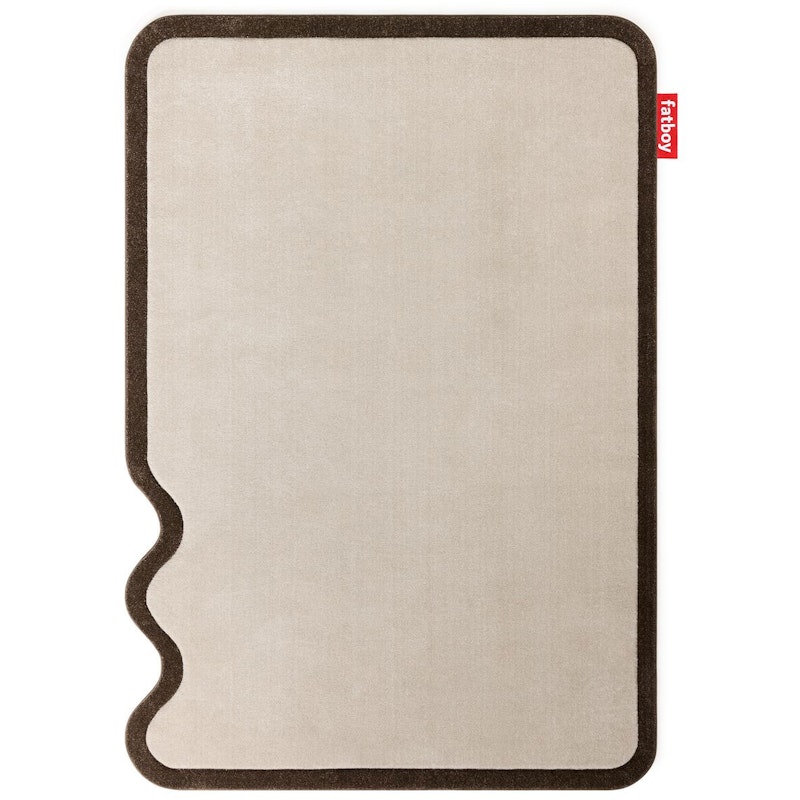 Petit Not Straight Teppich, Creme / Braun