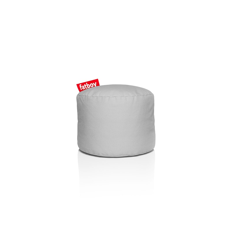 Point Stonewashed Pouf, Silver Grey