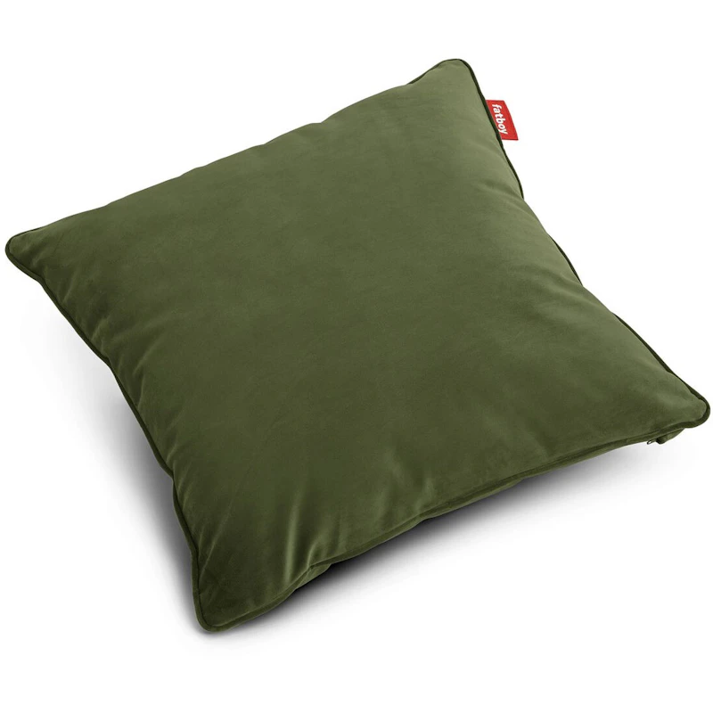 Square Velvet Recycled Kissen, Deep Green