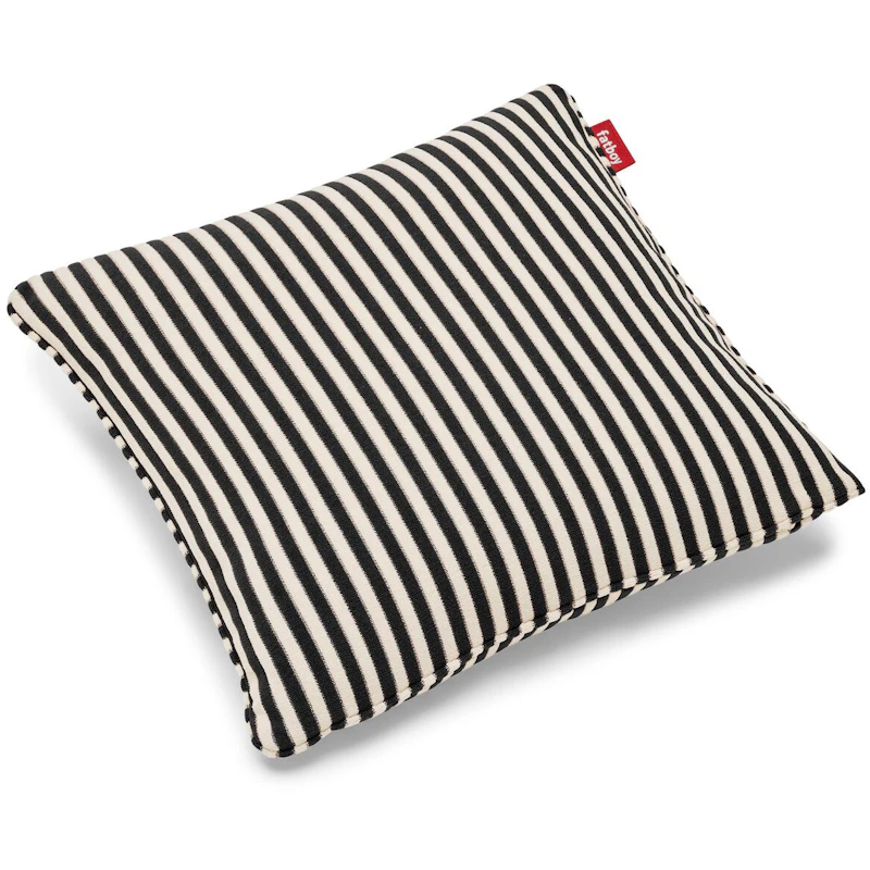 Terry Kissen 50x50 cm, Schwarz / Creme