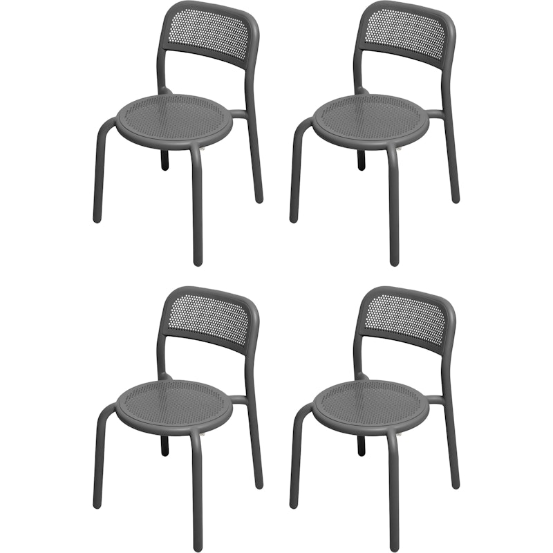 Toní Stuhl 4er-Pack, Anthrazit