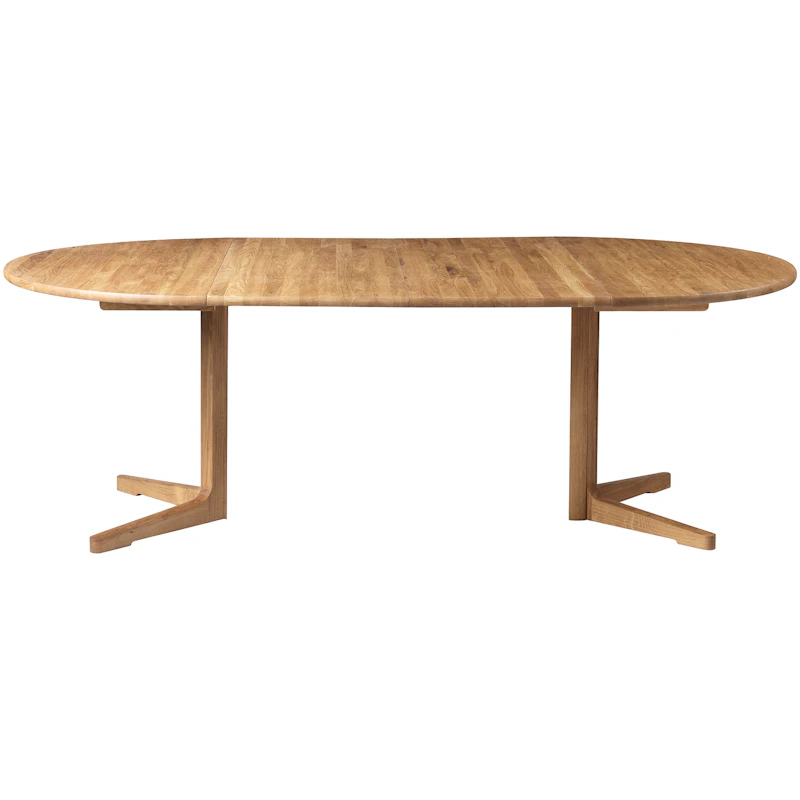 C69E Ry Tisch Eiche mit 2 Ausziehbaren Tischplatten, 120x220 cm