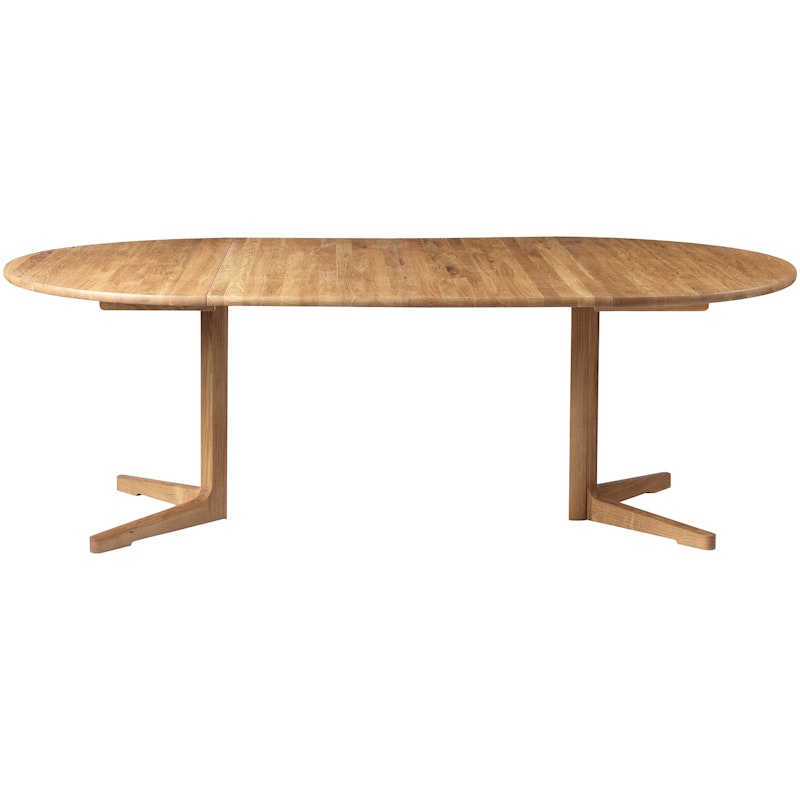 C69E Ry Tisch Eiche mit 2 Ausziehbaren Tischplatten, 120x220 cm