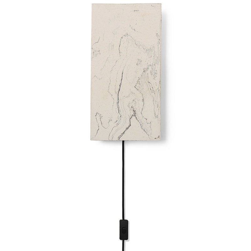 Argilla Rectangular Wandleuchte, Marble White