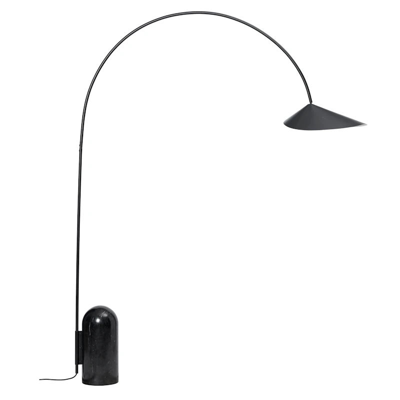 Arum Stehlampe Gewölbt, Schwarz