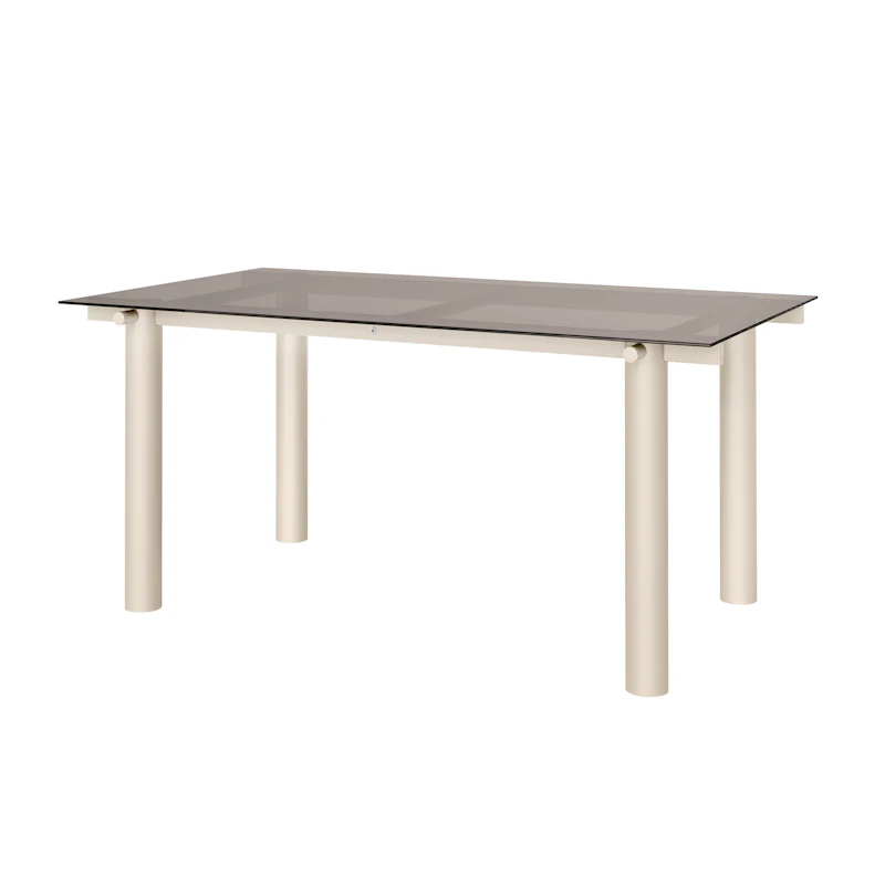 Atura Esstisch 160x90 cm, Cashmere / Tinded Glass