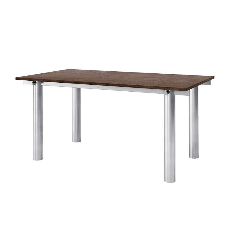 Atura Esstisch 160x90 cm, Edelstahl / Dark Stained