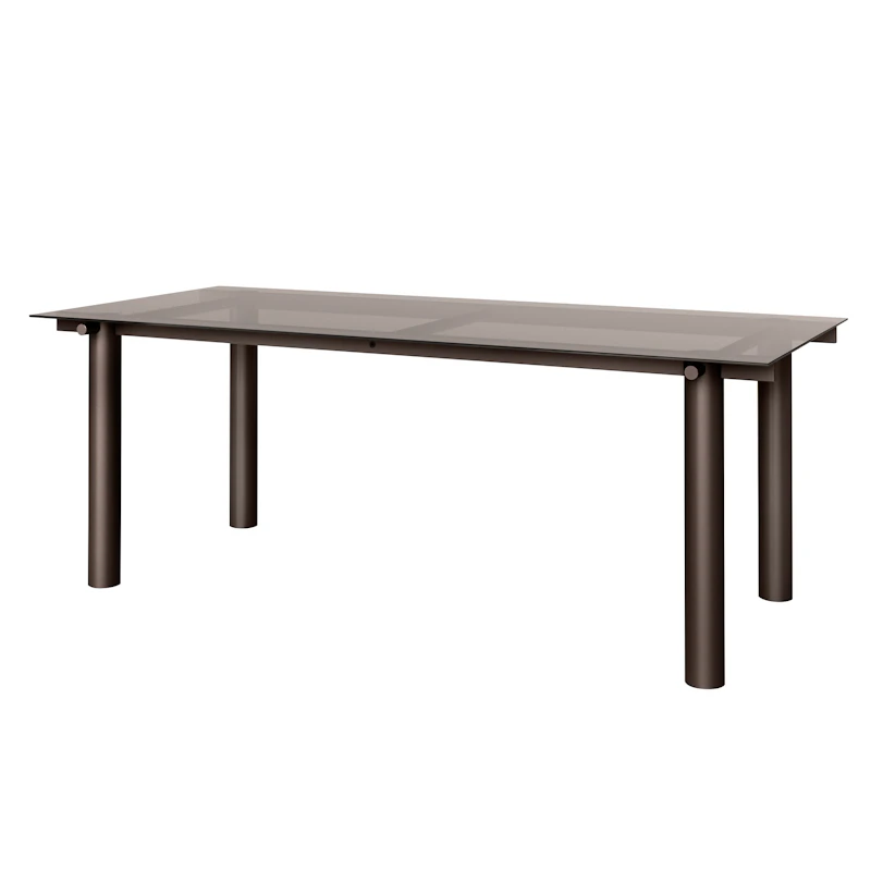 Atura Esstisch 200x90 cm, Tinded Glass / Dark Chocolate