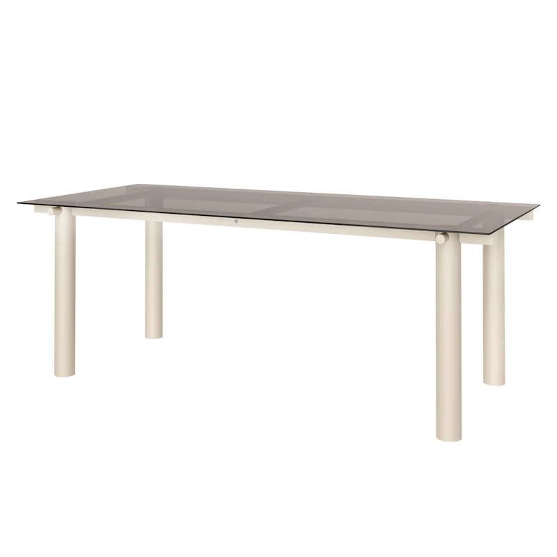 Atura Esstisch 200x90 cm, Cashmere / Tinded Glass