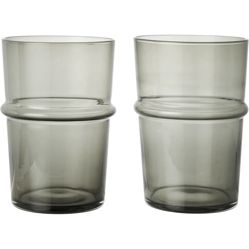 Boya Glas Hoch 2-er Set, Smoked Grey