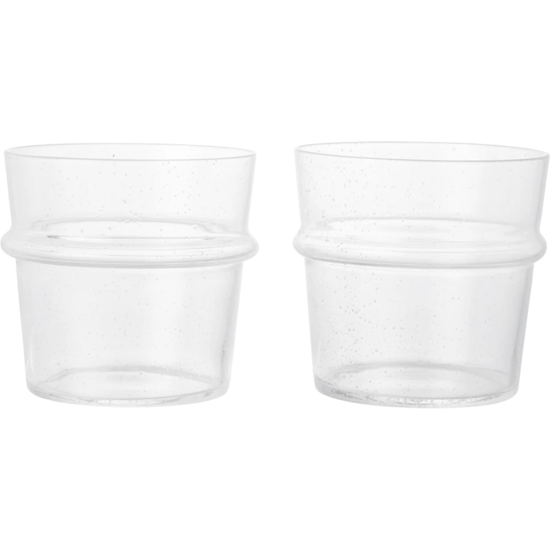 Boya Glas Niedrig 2-er Set, Transparent