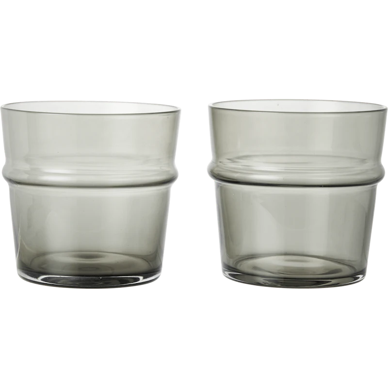 Boya Glas Niedrig 2-er Set, Smoked Grey