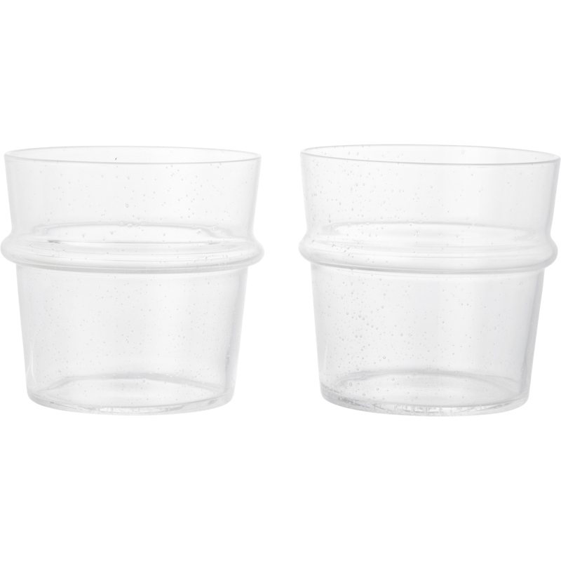 Boya Glas Niedrig 2-er Set, Transparent