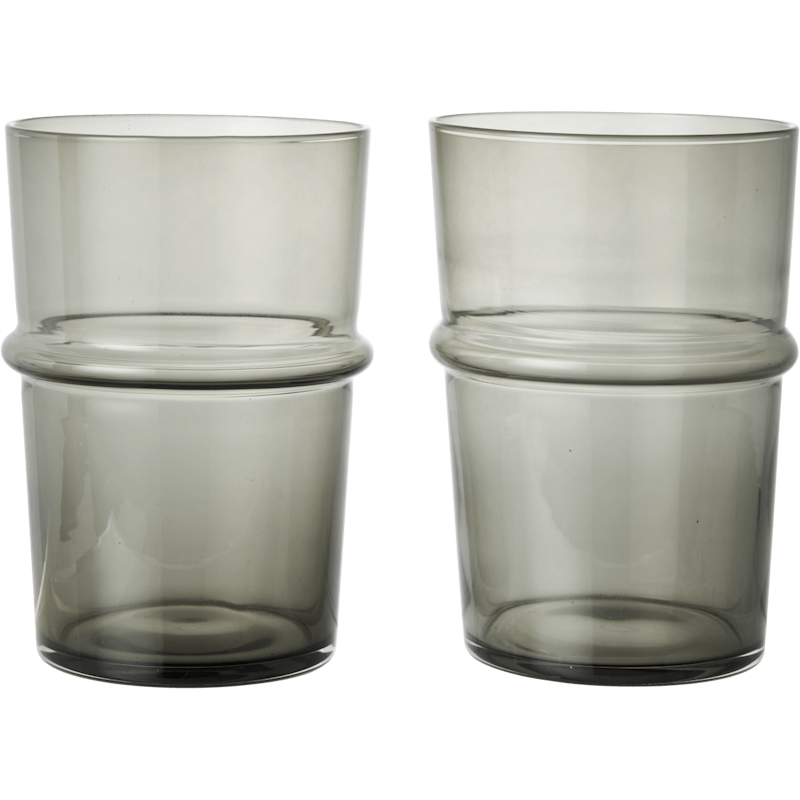 Boya Glas Hoch 2-er Set, Smoked Grey