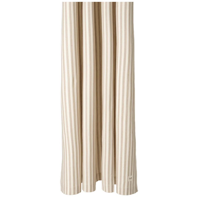 Chambray Duschvorhang 160x205 cm, Altweiß/Sandfarben