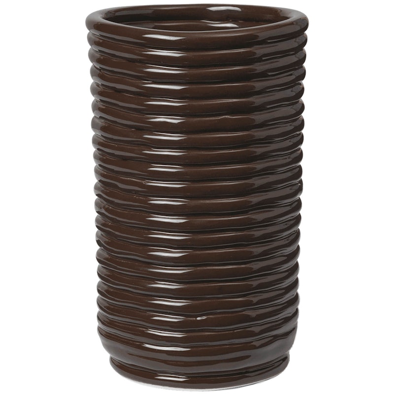 Corduroy Vase H21 cm, Carob Brown