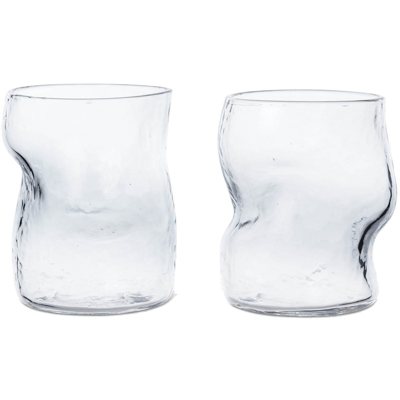 Dimple Glas 2-er Set, Transparent