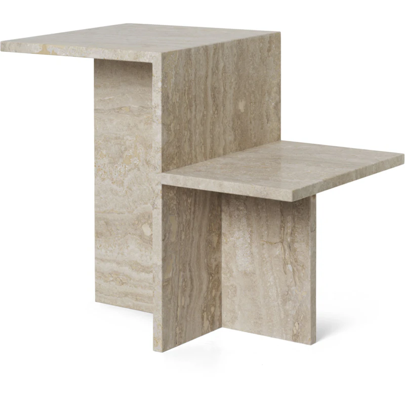 Distinct Beistelltisch, Travertine Sandfarben