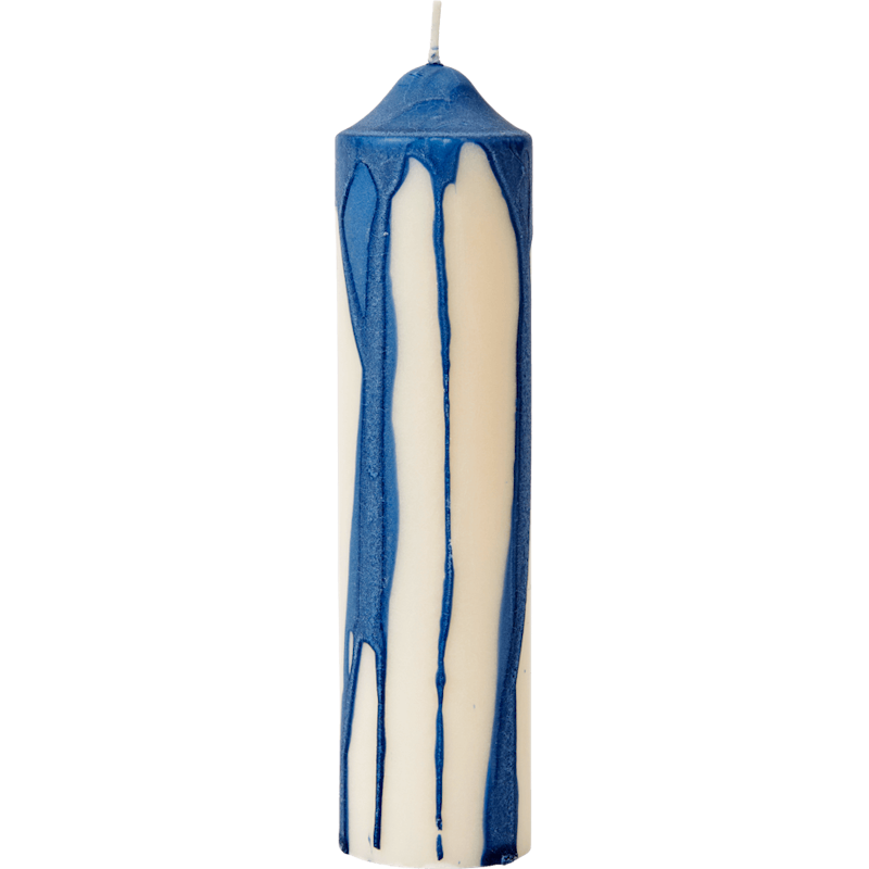 Dryp Stumpenkerze 20 cm, Deep Blue