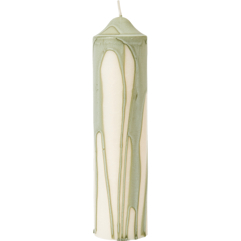 Dryp Stumpenkerze 20 cm, Tea Green